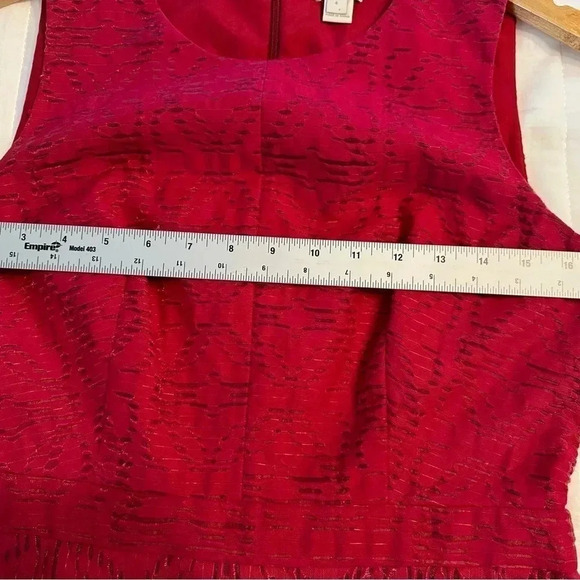J.Crew Dress Women's 4 Red Burgundy Wine Knee Length Sleeveless  (d)4 - Picture 6 of 9